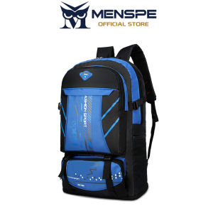 MENSPE กระเป๋าเป้ปีนเขากลางแจ้งขนาดใหญ่ความจุ 65 L กระเป๋าเดินทางขยายกระเป๋าเป้สะพายหลังกันน้ำผู้ชายผู้หญิงกีฬาออกกำลังกายแบบสบาย ๆ เป้ตั้งแคมป์