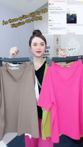 Áo Thun Nữ Cổ Tim Cotton Giấy Form Rộng Bigsize Mặc Nhà Đi Chơi Đẹp Thời Trang Giá Rẻ Nhất Sale Ngay Tại Lazada
