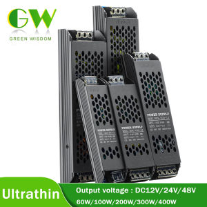 Ultra Thin 12V 24V 48V Aluminum Case honeycomb Cooling Design Over-voltage Protection Glue Pouring LED Power Supply