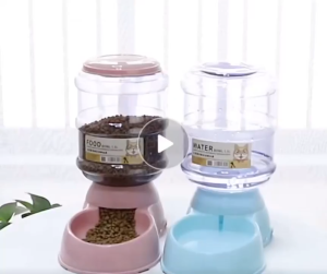 SKISOPGO 3.8L Pet Automatic Food & Water Feeder Dispenser Pet Supplies Anjing Kucing Automatik