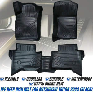 OCAS TPE DEEP DISH MAT FOR MITSUBISHI TRITON 2024 (BLACK) (12341)