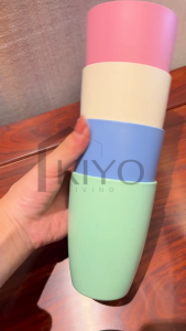 KIYO Gelas Wheat Straw Kopi Mug Cangkir Warna Warni / Gelas Gandum Kokoh / Gelas Tanpa Gagasan / BPA Free