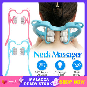 Neck Massage Tool 6 Massage Rollers Neck Dredging Sore Kneading Pressure Relieve 肩頸按摩器 滾輪按摩 肩颈疏通酸痛揉捏神器脖子腰部滚轮颈夹器