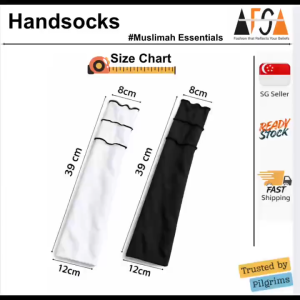 Handsocks | Arm Sleeves | Modest Sleeves | Stretchable & Breathable | Wudhu Friendly | Umrah Hajj