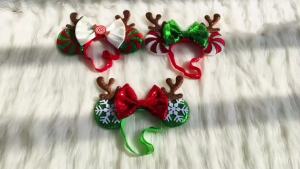 Disney | Disney Merry Christmas Adjustable Hair Accessories for Women Spiral Candy Cane Elastic Headbands For Baby Adult Hair Accessorie