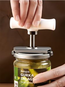 Stainless Steel Bottle Opener Screw Cap Remover Anti-Slip Multifunctional Home Use Glass Jar Lid Turner Kitchen Tool