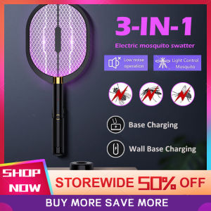 Mosquito swatter mosquito Racket USB Rechargeable photocatalyst Mosquito Killer Electric Mosquito Swatter LED Mosquito Racket Trap Lamp Pest Catcher electric bat pemukul nyamuk eletrik 電蚊拍