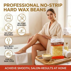 100g Whole Body Depilating Wax 10 Color Paper-Free Solid Hard Beeswax Hair Removal Beans Intimate Hair Removal Results Supplies