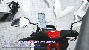 Dudukan telepon sepeda motor Paduan aluminium tahan guncangan dan bingkai navigasi tahan air