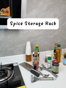 Solaze Carbon Steel kitchen rack countertop seasoning multi-layer storage rack desktop seasoning rack condiment
