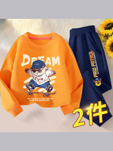 เด็กชาย ลำลอง หลากหลาย เสื้อสเว็ตเชิ้ต กางเกง ชุด 2024 ชุดแฟชั่นใหม่สําหรับเด็ก การ์ตูน พิมพ์สบาย ผ้าฝ้าย เสื้อผ้า