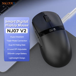 AJAZZ | Chuột Chơi Game Không Dây AJAZZ NJ07 V2 Có Màn Hình Hiển Thị Ba Chế Độ Pin 300mAh Tốc Độ Phản Hồi 1000Hz Dùng Cho Văn Phòng Và Chơi Game