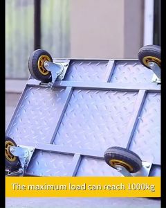 Strong Thick Steel Trolley Cord Iron Lightweight Folding Small Trolley Portable Hand Truck Lipat Troli