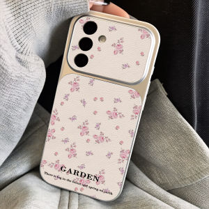 Leather Phone Case For Samsung S26 Ultra S25 Plus S24 FE A56 5G A17 A16 A15 A57 A55 A54 A53 A14 A37 A36 A35 A34 A27 Flower Cover