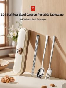 UKOBT | School-use Portable Stainless Steel Utensil Set 3 Pieces