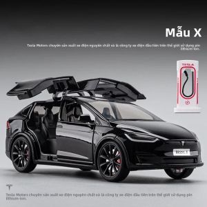 Xe Mô Hình Tesla Model X & Tesla Model 3 Tỷ Lệ 1:24 Làm Bằng Hợp Kim Đúc Có Đèn Và Nhạc Đồ Chơi Sưu Tập Cho Trẻ Em Quà Tặng Sinh Nhật