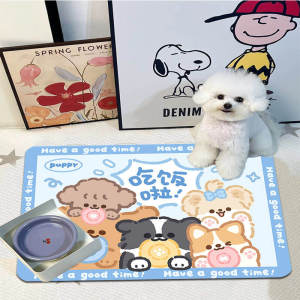 Universal Pet Dining Mat PVC Waterproof Oil Resistant Non-Slip Splash Proof Cat Dog Feeding Mat Pet Supplies Urine Proof