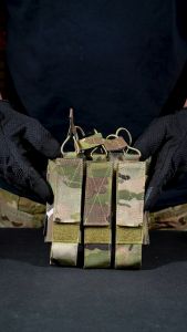 IDOGEAR Tactical SMG Triple Mag Pouch Kriss Mag Carrier MOLLE For SMG Kriss MP7 MP5 Vector Mag Pouch Tactical Outdoors Sports Bag 3576
