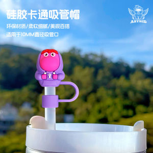 Food Grade Cartoon Stanley Straw Caps Dustproof Accessories Ice King Cup 10mm Silicone Straws for Dining Utensils Water Bottles