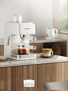 SAPOUDR | Home Small Semi-automatic Espresso Coffee Machine Milk Frother
