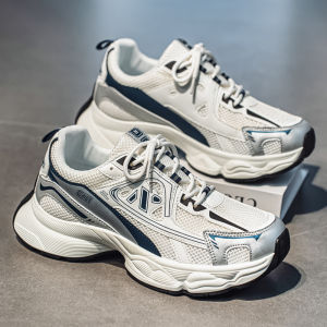 Puer Mens Summer Breathable 2025 New Heightening Dad Trendy Shoes Adolescents Thick Bottom Casual Net Surface Sports Shoes