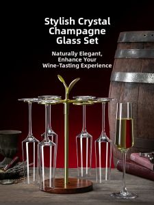 CRISTALGLASS | Elegant Clear Glass Champagne Glass Set