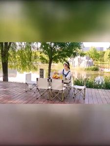 Furnibest Meja Lipat Portable Meja Lipat Outdoor Piknik Camping