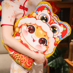 Lucky Snake Year Pillow Modern Simple Style Sofa Office Nap Pillow Girls Sleeping Hug Pillow Decorative Cushion PP Cotton Filling