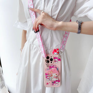 Ốp dimbeply cho Oppo A16 A17 a16s A54 A55 a17k A3S A5S A7 A12 A12E A31 A33 A33 A5 A9 2020 A15 a15s a16k a16e A52 A72 A92 A36 A76 A96 A18 A38 A58 A78 A79 A98 thời trang 5g 3D búp bê hoạt hình dễ thương Bowknot kuromi giai điệu silicon Trường hợp với dây đe