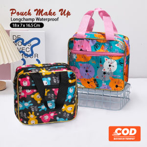 Travel organizer tas kosmetik multifungsi pouch make up cewek toiletry bag motif