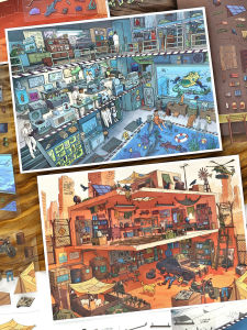 Deep Sea Lab Apocalyptic Supply Scene Decoration Stickers