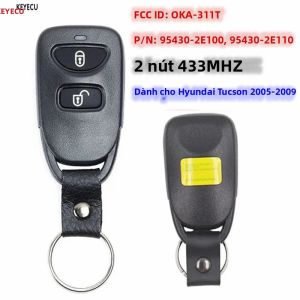 KEYECU 2 Nút Điều Khiển Từ Xa Ô Tô Fob Dành Cho Xe Hyundai Tucson 2005-2009 433 MHz Chìa Khóa Thông Minh OKA-311T ABS + Kim Loại Điều Khiển Từ Xa Không Dây