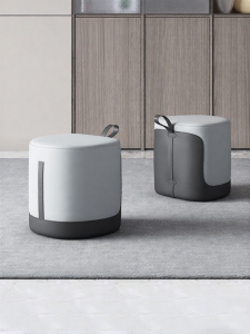 Italian Luxe Minimalist Round Footstool