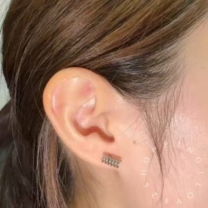 D57 Korean fashion design small spring earrings personality small earrings stainless steel earrings