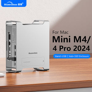 Blueendless | Blueendless Type C HUB Docking Station for Mac Mini M4/M4 Pro with 10Gbps USB 3.2 Gen2 C Hub SD4.0 TF4.0 M.2 NVME SSD Enclosure