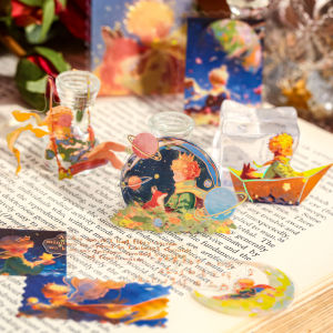 พัฟเฟต์ PET เอวันเกิดทองคำสำหรับปะติดกระดาษติดตัวอักษรแบบตัดเย็บ DIY สำหรับการตกแต่งโทรศัพท์มือถือและแก้วน้ำ