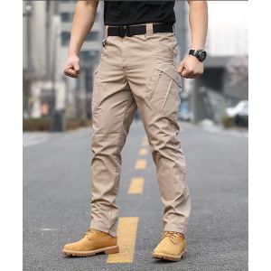 Bobby Mens Training Cargo Pants X7 Tactical Waterproof Multi-Pockets Thickened