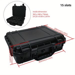 8/15 Slots Waterproof Watch BoxCollection Watch Antique Portable Moisture-proof Mildew-proof Protective Safety Case With Sponge