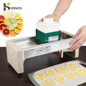Konco Manual Fruit Vegetable Slicer 15 modes Adjustable Fruits Vegetable chips cutter Tool Lemon Shredder Potato Slicers Cutter Kitchen Gadgets