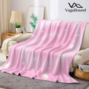 pink sparkle swirl Flannel Blanket Warm Soft Halloween Christmas Decorative Couch Warm Cozy All-Season Gift