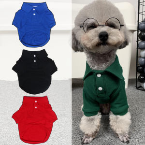 Small Pomeranian/Bichon Frise Teddy Pet Dog Clothes Summer Suit Cat Summer Thin Polo Shirt Pure Cotton Breathable