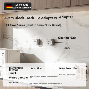 aodoran | Minimalist Recessed Slim Linear Track Socket for Inset Cabinet