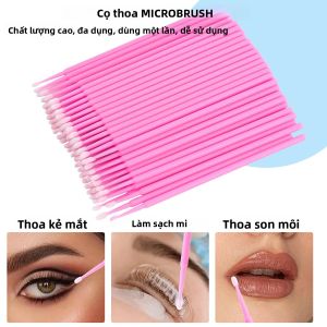 100 Chiếc Tăm Bông Vi Mô Dùng Một Lần Loại Bỏ Mi Nối Đa Năng Làm Sạch Trang Điểm Sợi Len Tăm Bông Riêng Lẻ