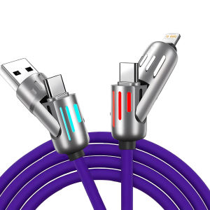 4-IN-1 240W USB Type C To USB C Cable PD Fast Charger Wire For iPhone 16 Pro Max 15 iPad Xiaomi Samsung Tablet Data Cord