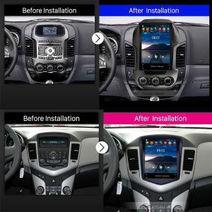 Seicane 9.7inch QLED Touchscreen Android 15.0 Car Radio GPS Tesla style for 2008-2013 chevy Chevrolet Classic Cruze GPS Navigation Radio Headunit Bluetooth WIFI TPMS Carplay Netflix