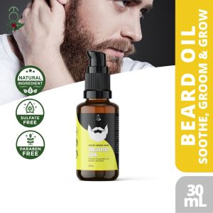 Eco Beard Growth Oil Naturally Conditions Hydrates & Supercharges Growth 30mL with Pump Beard Oil