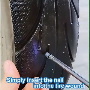 สกรูปะยางแบบสี่เหลี่ยม ชุดซ่อมยางสูญญากาศ ขนาด 0.1-3/3-5 มม. สำหรับรถยนต์/รถบรรทุก/รถจักรยานยนต์/สกูตเตอร์ 1กล่อง 10ชิ้น