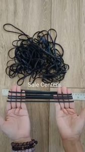 หนังยางสีดำ เส้นใหญ่ หนา 0.4 cm x พับทบ 18-20 cm (50 กรัม) ทนทาน สำหรับงาน DIY และรัดของ