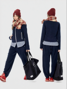Turn Signal | Fashionable Short Fleece Jacket and Pants Set