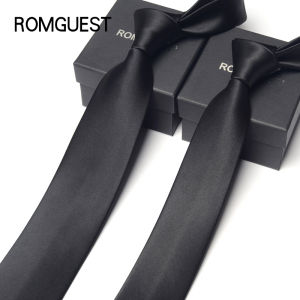 Business Formal Mens Tie Black Glossy 6cm 8cm Professional Casual Wedding Groom Trendy Korean Version Gift Box